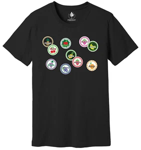 Fruits Shirt, Vegetables Shirt, Veggies Shirt, Fruit Sticker Shirt - Picture 1 of 3