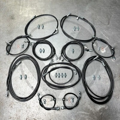 Complete Brake Line Replacement Kit For 94-01 Acura Integra DC2 W/ ABS (Black) - Image 1 of 3