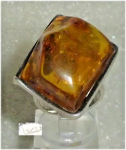 Anillo de Diseño De 925er Plata Con Ámbar / Ámbar, Talla 56 , Ø 17,8MM (da3670) - Imagen 1 de 4