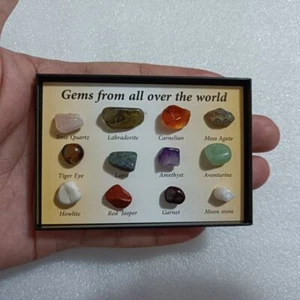 12Pcs Chakra Healing Crystal Stones Natural Quartz Reiki Gemstone Collection Kit - Picture 1 of 12
