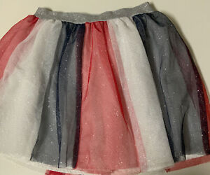 🇺🇸 Cat & Jack™ Girls' Blue & Red Americana Tutu Skirt Size L(10/12)