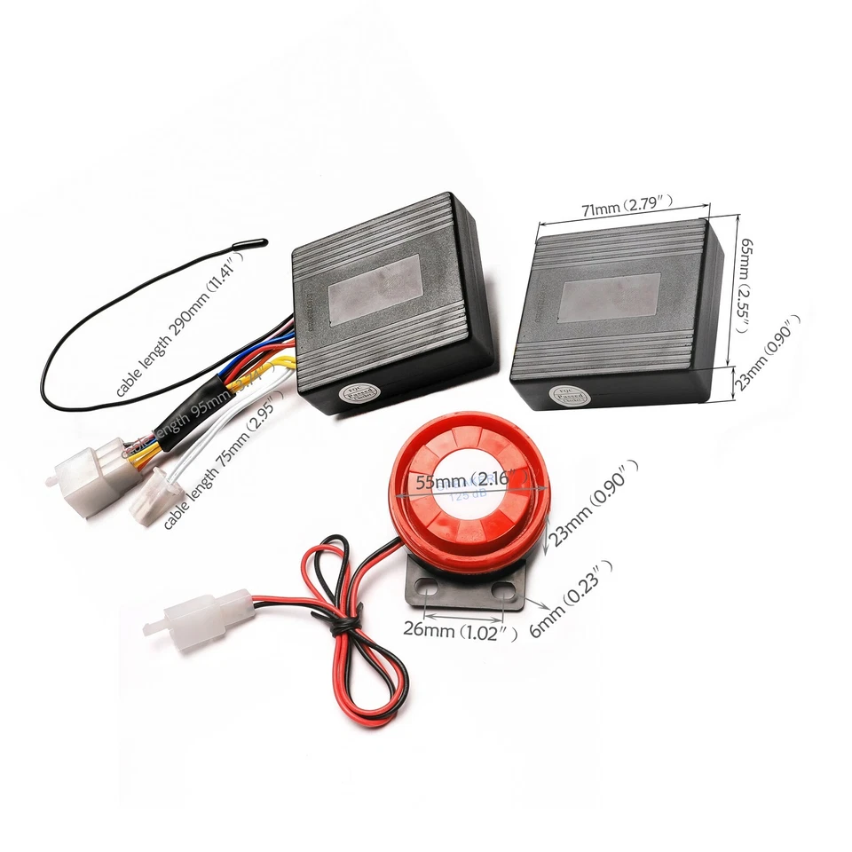 Sistema de Alarma de Seguridad Antirrobo 12V Control Remoto Moto Pit Bike Scooter  Foto 1 de 4