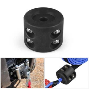Black Cable Hook Stopper Winch Mount Stop Rope Line Cable Saver Fit for ATV UTV - Picture 1 of 6
