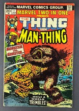 Marvel Two-In-One (1974) #1 VG- (3.5) Gil Kane Thing Man-Thing Battle Cover