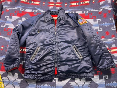 Vtg 50s 60s Mack Wayne Fire Department Jacket Faux Fur Lined Satin Coat Conmar - Image 1 of 4