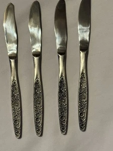 Interpur JARDINERA Stainless Japan Floral Glossy Silverware Set Of 4 Knives - Picture 1 of 2