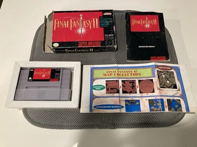 Final Fantasy II (Super Nintendo Entertainment System, 1991) CIB! With map.  - Image 1 of 4