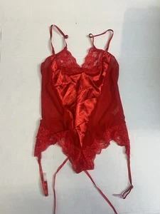 Damen Sexy Spitze Satin Babydoll Dessous Sexy Negligee Teddy Transparent Netz S/M - Bild 1 von 5