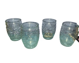 Libby moderne klare Trinkgläser Tiki 16 Oz 4er Set VINTAGE - Bild 1 von 3