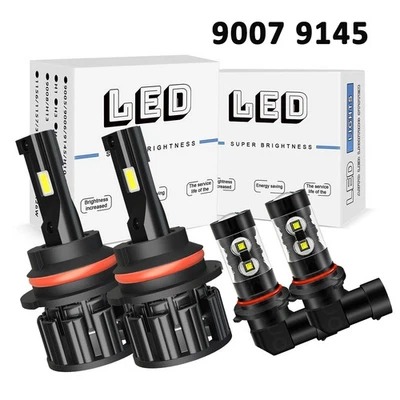 Combo 4 piezas faros LED bombillas antiniebla altas-bajas para Ford Crown Victoria 2002-05 Foto 1 de 4