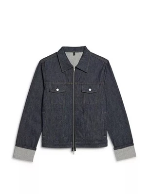 Helmut Lang Mens XS Re-Edition Denim Jacket Moto Crop Cuffed Sleeves Jean Unisex - Image 1 of 4