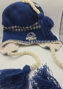 Boise State Broncos Team Logo Orange & Blue Cuffed Knit Sideline Hat Cap - Picture 1 of 2