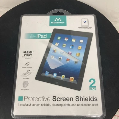 Protective Screen Shields 2 Pack Ipad 2 Cover sealed Merkury Innovations Guard - Image 1 of 2