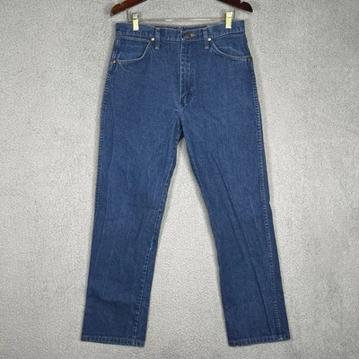 VTG Wrangler Jeans Mens 34x32 Blue Cowboy Cut 13MWZ Western Made in USA Denim - Image 1 of 4