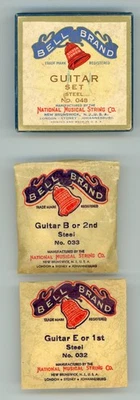 Guitarra, Cordas, Vintage, Marca Bell, Aço, Musical Nacional, E, B, #33, #32 - Imagem 1 de 4