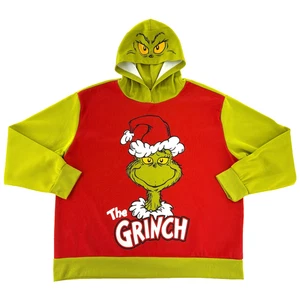 The Grinch Hoodie 2XL XXL Red Green Pullover Sweater Sweatshirt Dr. Seuss Unisex - Bild 1 von 9
