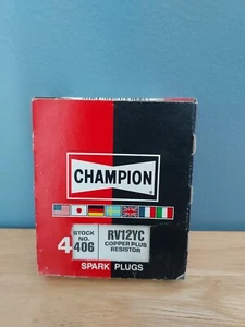 Champion Copper Plus bujía RV12YC automática/marina caja de 4 lote antiguo caja de colección - Imagen 1 de 3