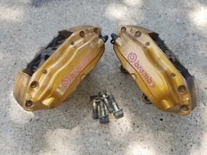 2003-2008 INFINITI G35 NISSAN 350Z RIGHT LEFT FRONT BREMBO GOLD BRAKE CALIPER - Picture 1 of 20