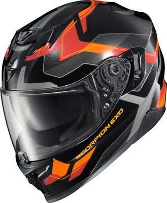 Scorpion EXO-T520 Zuse Motorcycle Helmet Orange/Black - Image 1 of 2