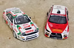 due pezz 1/43 Modellino Auto Mitsubishi Lancer EVO X Monte Carlo 2014 M. Rendina - Foto 1 di 15