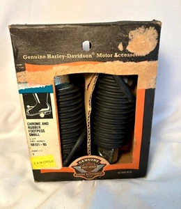 🎁 HARLEY DAVIDSON MULTI-FIT CHROME AND RUBBER FOOTPEGS SMALL 50131-95 - Picture 1 of 10