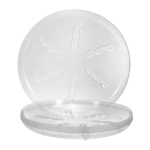 12 Inch Plant Saucers,Clear Plastic Drip Trays Plant Plate Dish for Flower Pots - Picture 1 of 7