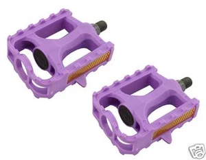 Bicycle Pedals MTB BMX Kid Bike 861 1/2 Purple Hi Impact Resin Body 202356 - Picture 1 of 1