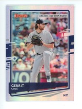 2020 Donruss Season Stat Line  Gerrit Cole #115 New York Yankees