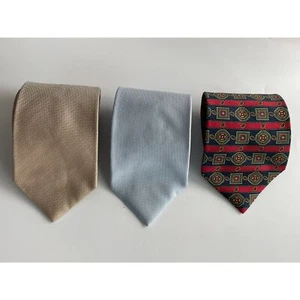 Vintage Tommy Hilfiger Tie Lot of 3 Geometric Multicolor Silk Office Business - Picture 1 of 7