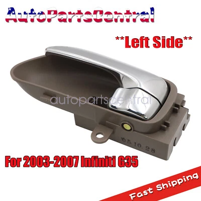 Left Driver Side Inside Interior Door Handle Brown Chrome For Infiniti G35 03-07 - Изображение 1 из 4