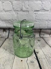 Vintage Green Mason Jar With Locking Lid