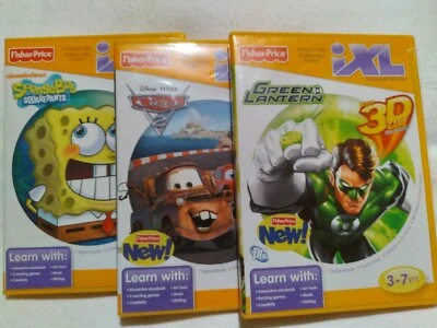 Fisher Price iXL Lot of 3 Learning Games Great Condition! W/ Manuals - Image 1 of 4