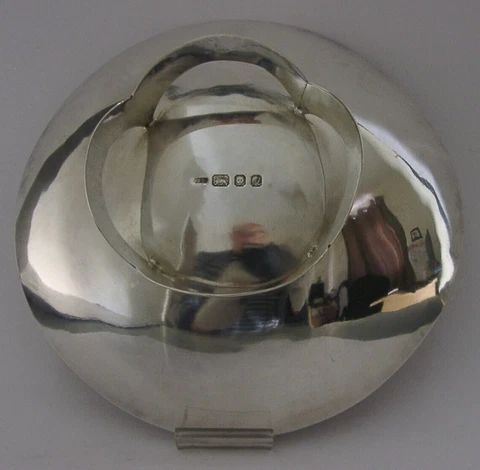 MID CENTURY MODERN STERLNG SILVER MODERNIST BOWL DISH 1975 ENGLISH 222g Cover