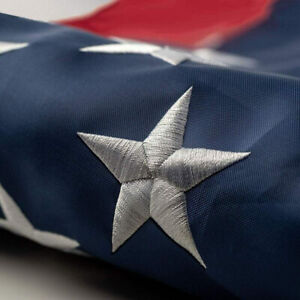 10x15 Embroidered Sewn U.S. USA American 50 Star Premium Nylon Flag 10'x15'