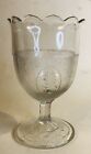 EAPG Beaded Acorn Medallion Water Goblet Boston Clear Glass Co c1869