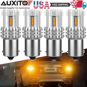 AUXITO 1156 7506 3497 LED Rear Turn Signal Light Bulbs Kit Amber Yellow 3000K 4x - Bild 1 von 12