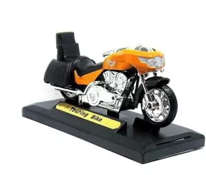 TOURING BIKE ,ORANGE MOTORMAX 1:18 DIECAST MOTORCYCLE COLLECTOR'S MODEL, NEW - Picture 1 of 12