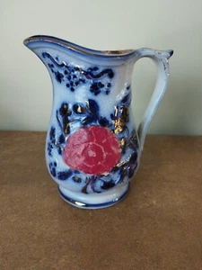 Antique Victorian, Gaudy Welsh/Lustre, Decorative Water Jug, Approx 1 Pint - Picture 1 of 8