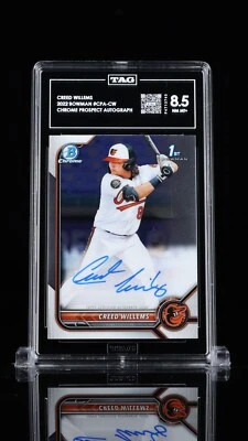 2022 Creed Willems Bowman Chrome Prospect Autograph  #CPA-CW Orioles TAG 8.5 - Image 1 of 2