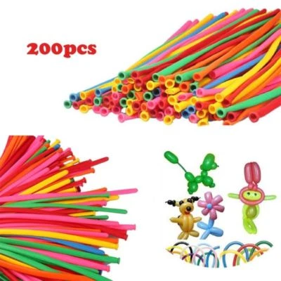 200pc Ballonstäbchen Modellierballons 260Q Luftballon Lang Hochzeit Party - Bild 1 von 4