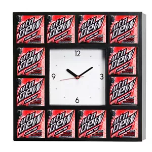 Mtn Dew Game Fuel Flavor Advertising Promo Clock Big 10.5" Not $65 Mt Mountain - Picture 1 of 4