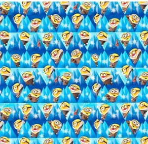 MINIONS GIFT WRAP WRAPPING PAPER FOLDED FLAT ALL HOLIDAY 20 SQ. FT. NEW 1 LEFT - Picture 1 of 9