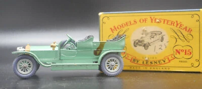 Vintage Lesney Matchbox MOY Y15 Rolls Royce Silver Ghost Orig Box Grey Wheels - Image 1 of 4