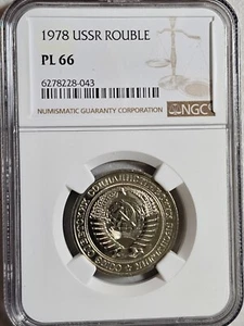 Russia USSR 1 Rouble 1978 NGC PL 66 - Picture 1 of 2