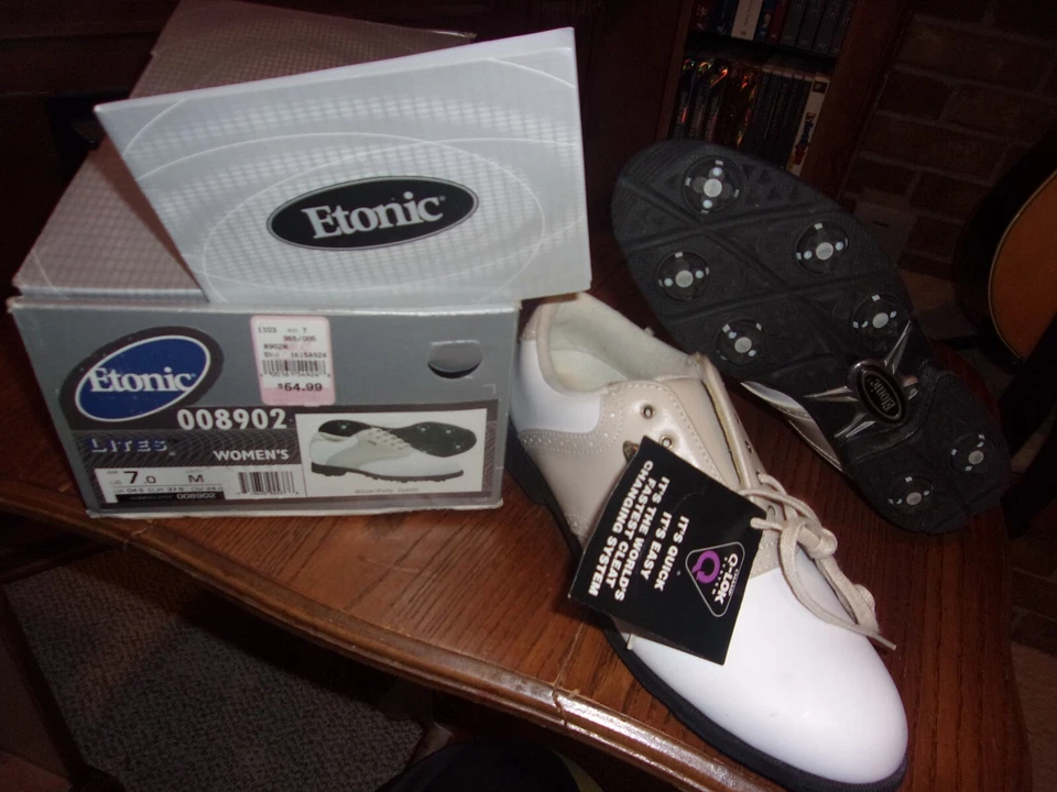 Zapatos de golf ETONIC LITES para mujer blancos/masilla # 8902 talla 7,0 m nuevos en caja7 Foto 1 de 1