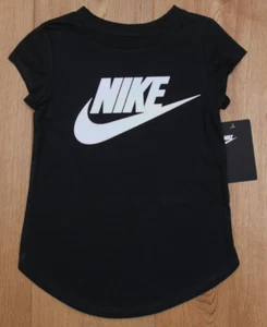 Nike Girl T-Shirt ~ Black, Pink & White Glitter ~ - Picture 1 of 2