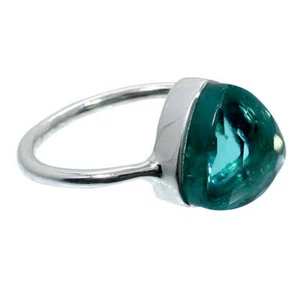 Aquamarine 925 Sterling Silver Beautiful Stylish Handmade Ring All Size SR1324 - Picture 1 of 3