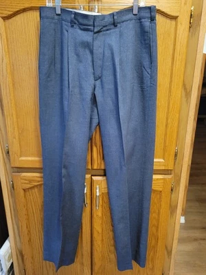 Pantalones de vestir plisados azules para hombre de FARAR Clothing CO. impecable estado 34x34 Foto 1 de 4