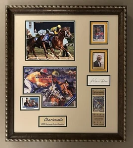 CHARISMATISCHER CHRIS ANTLEY / D WAYNE LUKAS SIGNIERT 1999 KENTUCKY DERBY COLLAGE L@@K - Bild 1 von 10