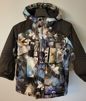 Abrigo ZeroXposure Niños Talla 4/5 Negro/Azul Poliéster Forrado Capucha Cremallera  Foto 1 de 4